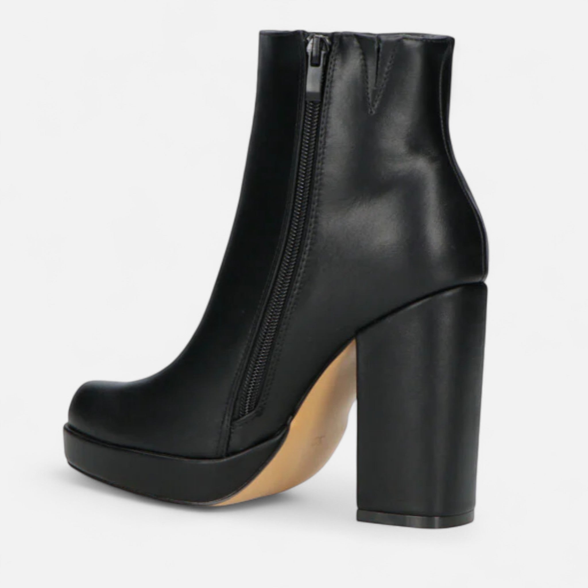 Soreux | Bottines Noires à Talon Sculpté pour Femme