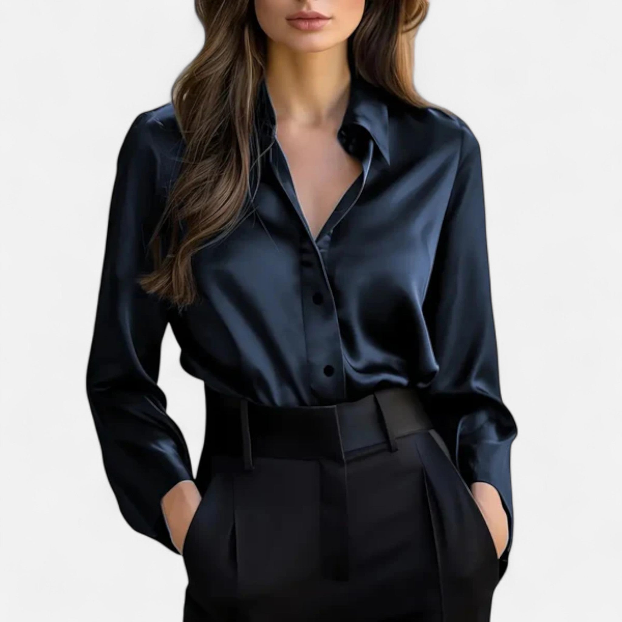 Soreux | Blouse Satinée à Manches Longues pour Femme
