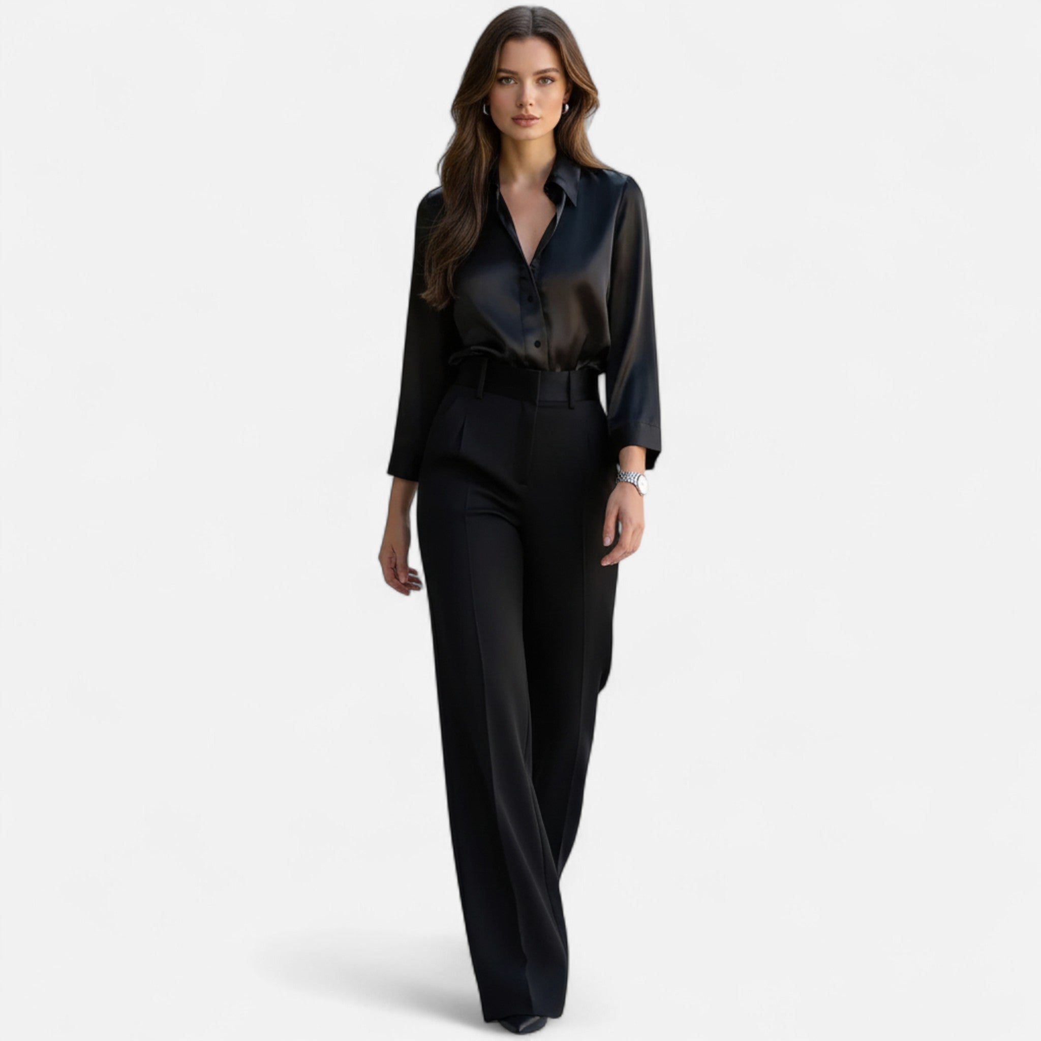 Soreux | Blouse Satinée à Manches Longues pour Femme