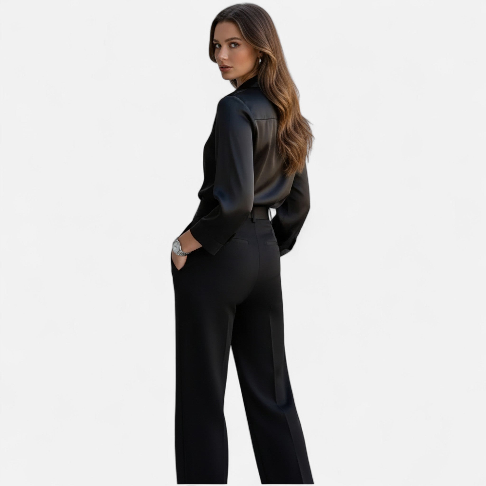 Soreux | Blouse Satinée à Manches Longues pour Femme
