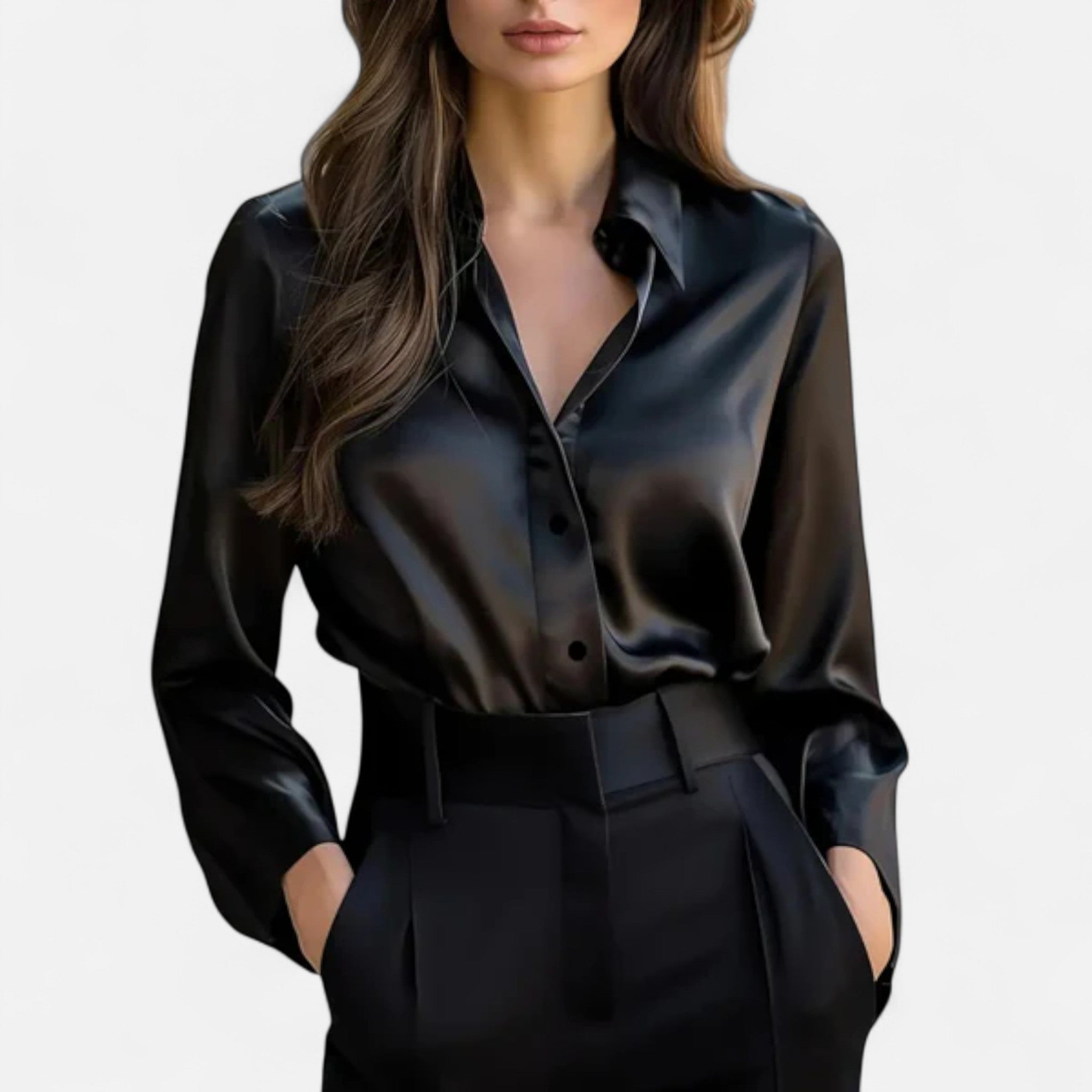 Soreux | Blouse Satinée à Manches Longues pour Femme